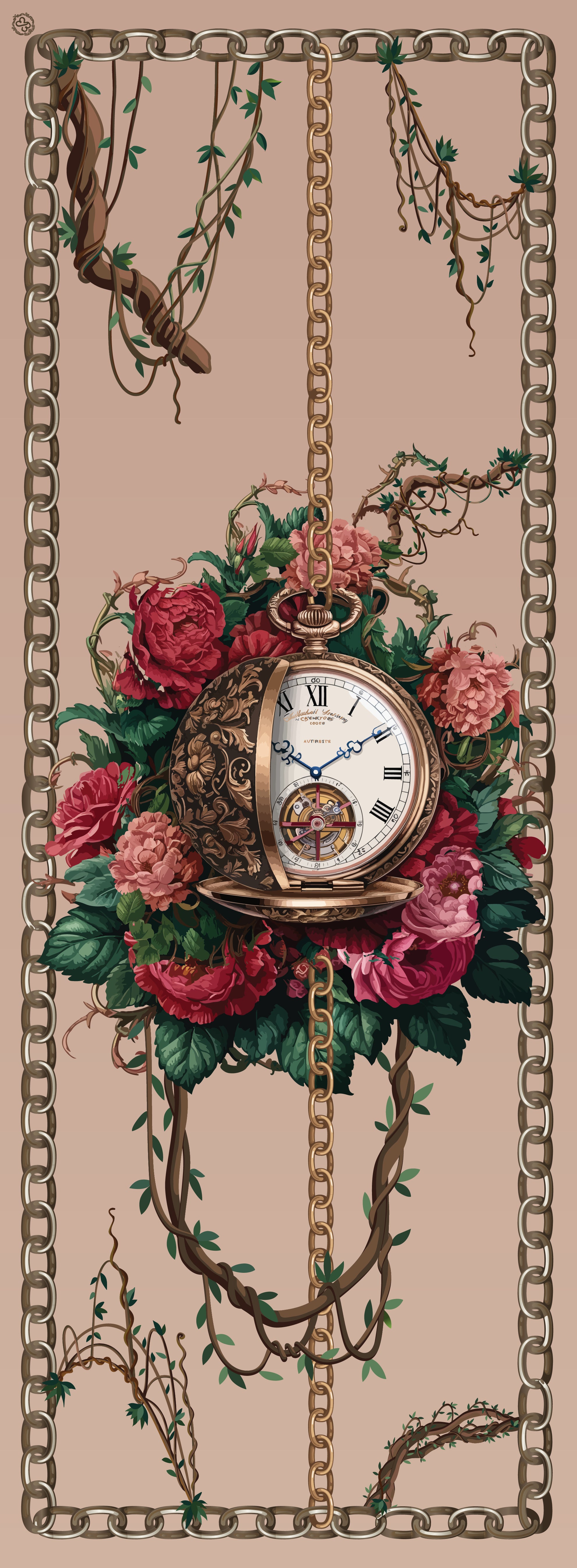 Rose Pocket Watch